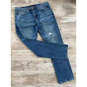 Retrofit Jeans Distressed Slim Fit Jeans Mens Size 34x32